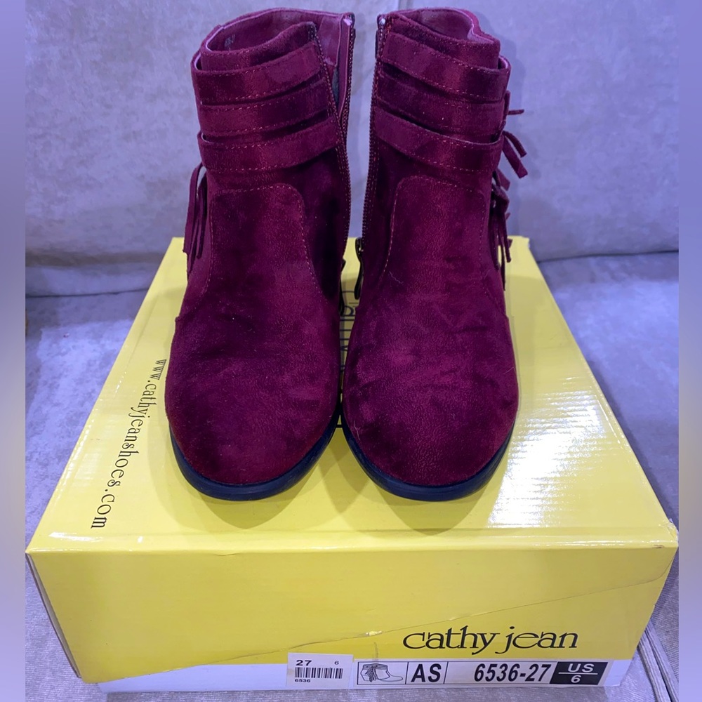 Burgundy Booties
